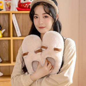 Dép Bông Lót Lông Cừu Mùa Đông 2023 Mới Cho Nữ Dép Bông Chống Trượt Ấm Áp Cho Nam Dép Bông Mùa Thu Đông 2668