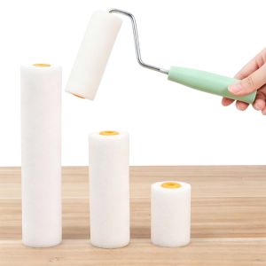 Portable Lightweight Small Roller Brush for Painting Corner Wall Ceiling Easy Clean Reusable Plastic Paint Roller for Latex Oil Based No Shedding
