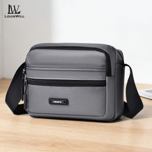 LouisWill Shoulder Bag for Men Fashion Waterproof Shoulder Bag Messenger Bag Travel Bag Cross Body Bag Lightweight Casual Bag Leisure Sport Street Bag Sling Bag for Men