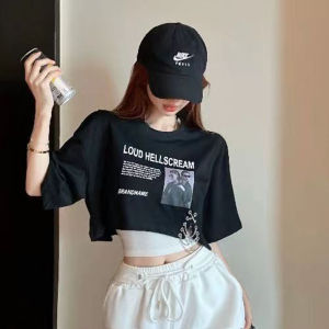 ชุดเต้นรำเกาหลี ชุดแจ๊ส ชุดหวานและเผ็ดร้อน ชุดสองชิ้น ลายพิมพ์ คอตตอน 35% พอลีอะซิลิคอน แขนสั้น ฤดูร้อน 2024