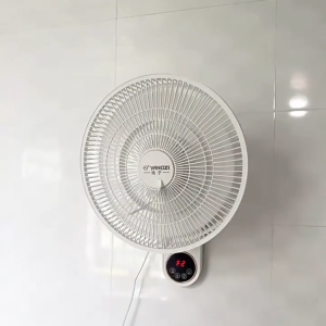 Wall Fan Electric Fan Inverter With Remote Control Heavy Duty 12 Inch Standard No Punch Wall Fans 12H Timing 3 Speeds Strong Wind Air Circulation Fan Air Cooling Fan