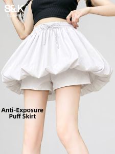 BALENO | White Flared Aesthetic High-Waisted Slimming Skirt