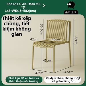 NANGUAHEZI | Ghế Ăn Bữa Thời Trang Bắc Âu Đục Khắc Dày Chắc Chắn