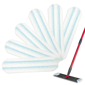 4/6 Chiếc Vileda H2prO/O-Cedar H2prO Hệ Thống Cây Lau Nhà Phẳng Thay Thế Vải Vụn Có Thể Giặt Có Thể Tái Sử Dụng Microfiber Cây Lau Nhà Miếng Lót