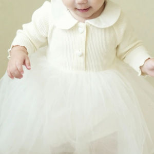 Lace Collar Infant Ballet Mesh Dress Onesie