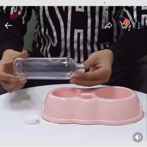 2-in-1 Pet Dog and Cat Drinking Bowl for Easy Drinking and Feeding