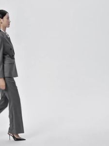 Business Formal Trousers Slim Wool