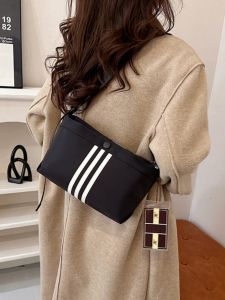 Thickened Oxford Cloth Shoulder Bag Womens Stylish and Lightweight Small Square Bag All-Match Mobile Phone Bag Athleisure Messenger Bag