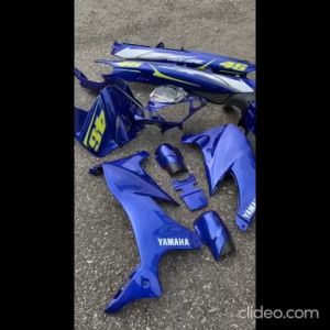 COVERSET ORIGINAL HLY YAMAHA 125 125Z 125ZR BIRU BLUE 46 SIGN ROSSI STICKER SIAP TAMPAL PERCUMA EMBLEM HONG LEONG