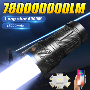 2026 NEW LED Handheld Flashlight Ultra-Bright 780000000LM 15000mAh USB Rechargeable High Strong Power Led Tactical Lantern