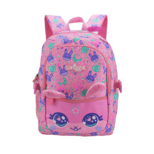 กระเป๋าสำหรับเด็กอายุ8-12ปี16นิ้ว Tas Ransel Anak Perempuan กระเป๋านักเรียนลายการ์ตูนกระต่ายสีชมพูน่ารักของแท้จากออสเตรเลีย