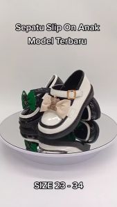 Sepatu Anak Slip-On Selop Anak Perempuan  Import  Variasi PITA BONEKA BERUANG Beutiful New IMPORT
