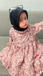 Bianka Dress Gamis Anak Cringkle Motif Premium 2-15 Tahun