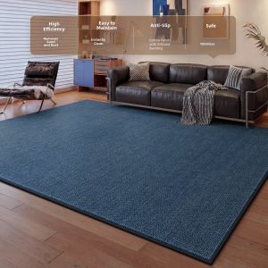 XINGLIANXIN | Blue Living Room Carpet Modern Minimalist Wash-free Wipeable Water-resistant