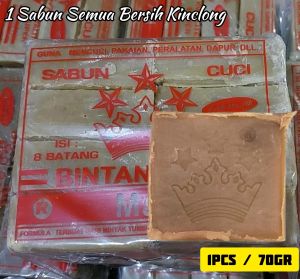 Sabun  Hijau Premium 70gr 1 Pcs Cap Bintang Mahkota Pembersih Multiguna