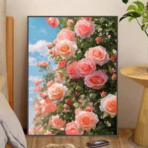 Bộ Đồ Thủ Công Dán Kim Cương Tulip Hoa Hồng Tươi Mát Phong Cách Bắc Âu Cho Phòng Khách Đồ Chơi Sáng Tạo DIY Dành Cho Mọi Lứa Tuổi