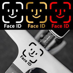 Funny Face ID Scan To Unlock Reflective Bicycle Stickers Bike E-Bike Frame Road MTB Bikes Body Top Tube Vinyl Accessories Decals