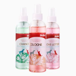 BIOLINE Deodorizing Spray for Pet Dogs Cats Perfume Chance /Love Letter / Cologne Scent 207ML Indoor Spray Cat Litter Pet Beds Remove Odor Purify Air