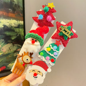 Cute Santa Claus Pin Badge Christmas Holiday Sparkling Sweater Pin Fresh out Cartoon Style Fashion Jewelry Gift for Her