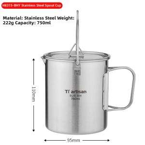 Tiartisan | Portable Outdoor Stainless Steel Cup 304