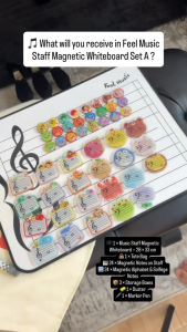 AUTHORIZED DISTRIBUTOR - FEEL MUSIC MAGNETIC WHITEBOARD SET