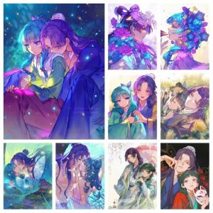 DIY The Apothecary Diaries Mao Mao And Jin Shi Diamond Painting Cartoon Mosaic Handmade Art Exquisite Gift Home Decor