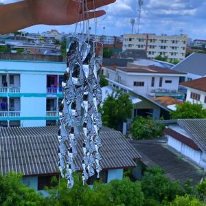 KOSSO แท่งสะท้อนแสงไล่นก ยาว 29.5cm แบบหมุนสะท้อนแสง อุปกรณ์ไล่สัตว์ปีก เกลียวไล่นก แท่งห้อยไล่แมลง เกลียวไล่นก 14V 2HB ราคาถูกที่สุด