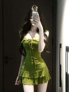 PEIZIXUAN | Elegant Green Strapless Bodycon Short Dress