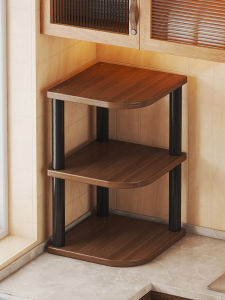 Desktop Shelf Multi-Layer Corner Solid Wood Office Station Dormitory Students Desk Cosmetics Countertop Storage Rack