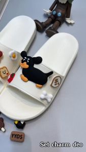 Bộ 18 Sticker Charm 3D nhựa dẻo chủ đề Chó Xúc Xích Mayto gắn Dép Cross Dép Sục Cá Sấu JB-295