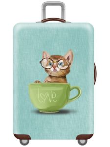 ถุงเก็บฝุ่นทนต่อการสึกหรอหนาสําหรับกระเป๋าเดินทางฝาครอบป้องกันยางยืดกันกระแทกสําหรับแมวนักเรียน