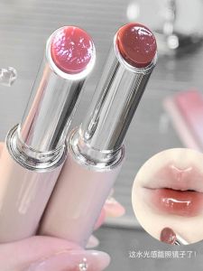 GoGo Bear Solid Lip Gloss Lipstick Waterproof Jelly Crystal Frozen Lip Tint Bubble Lips Lip Liner Pen White Hot Water Makeup Case