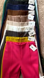 QBRC - Celana Wanita Cutbray Highwaist Terbaru 2024 Bahan Scuba Premium / Celana Cutbray Wanita Resleting Depan Celana Kantor Kekinian Bahan Tebal Pinggang Elastis Jumbo Remaja Dewasa / Fashion Bawahan Wanita Murah Bisa Bayar Di Tempat COD