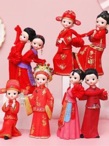 Festive Centennial Good Combination Perfect Couple Doll Resin Decorations Wedding Home Room Decoration Decoration Gift