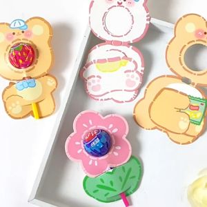 30pcs Lollipop decoration card holder kids birthday party baby shower door gift goodies Creative DIY candy favor