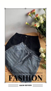 TP2001 Váy Ngắn Jeans Nữ Dáng A Chất Liệu Cotton Mềm Mịn Thoáng Mát Có Quần Đùi Trong - TP Jeans
