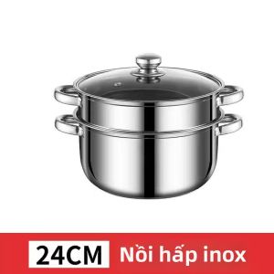 DIHUANTUO | Nồi Hấp Điện Đa Tầng Inox 2 Tầng Có Lớp Phủ