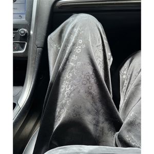 YEBO | New Chinese Style Silk Satin Casual Trousers