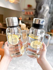 Tách Thủy Tinh Dung Tích Lớn Có Tay Cầm Cách Ly Trà Nước Dày Chống Nổ Dùng Trong Gia Đình Chịu Nhiệt Độ Cao Có Nắp