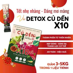 TRÀ GIẢM CÂN DETOX CỦ DỀN CHO CƠ ĐỊA KHÓ