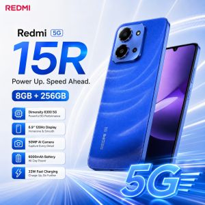 Redmi | 2026 new Redmi 15R 5G Smartphone 8GB+256GB Dimensity 6300 120Hz Display 6000mAh Battery 33W Fast Charge 7.99mm Thin Body