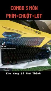 Combo 3 món bàn phím chuột lót chuột gaming TF200 Led 7 màu chính hãng BẢO HÀNH 1 NĂM