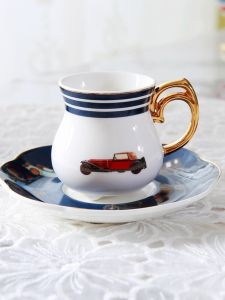 Bộ Cốc Cà Phê Gốm Sứ Nghệ Thuật Đeo Kim Loại Nhỏ Villa Club Hotel Nhà Sáng Tạo Cốc Trà Thiết Bị Ăn Uống Phụ Kiện Cốc Cà Phê