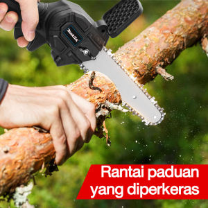 Makita Cordless Electric Chain Saw Mini 6 Inch Woodworking Handheld Pruning Chainsaw Rechargeable Household Tools Philippines Stock
