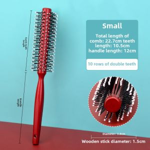 Red Lotus Wood Rolling Comb Pear Flower Hair Style V-Shaped Brush for Loose Waves And Cleaning Personal Grooming Tool