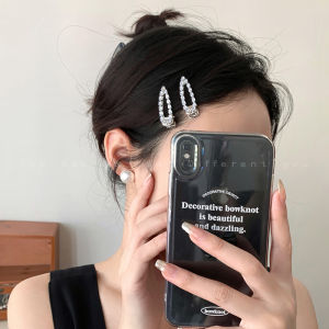 Korean Style Ins Hair Clips Womens New 2025 Fringe Side Clips Elegant Duckbill Hair Accessories Alloy Embedded Artificial Gemstones