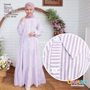 GAMIS ANAK CUTETRIK TERBARU ILMA GS 552 MOTIF STRIPE GARIS SIMPEL CANTIK CASUAL