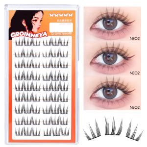Bộ Nối Mi GROINNEYA DIY Cluster Lashes Mi Giả Tự Nhiên Dài Kiểu Anime Hiệu Ứng Mi Dày Làm Thủ Công Chất Liệu Tóc Tổng Hợp Dung Tích Lớn