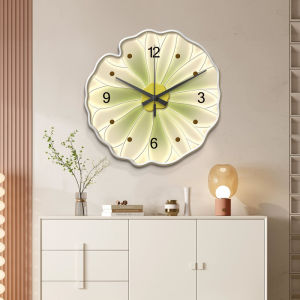 Dopamine Style Lotus Creative Silent Wall Clock for Living Room And Restaurant Creamy Modern Design Home Decor Hanging Clock
