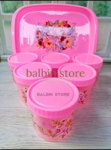 Promo toples set nampan isi 7 pcs 1 pcs nampan L.30 cm x P.43 cm dan 6 pcs toples 750.gram terbaru